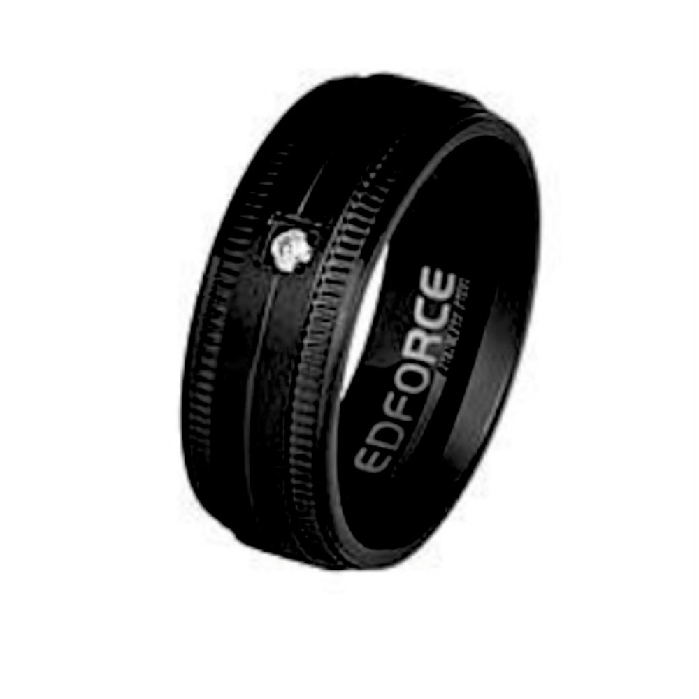 Men’s black solitaire band size 12
